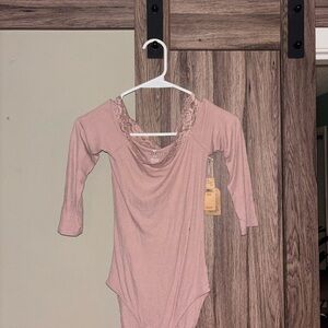 American Eagle Soft Pink Ribbed Top